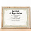 editable years of service certificate