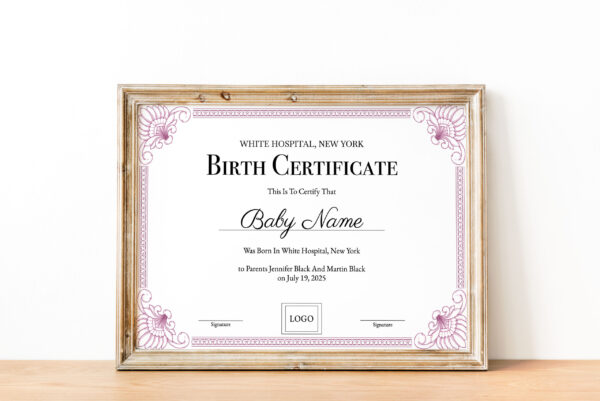 babygirl birth certificate