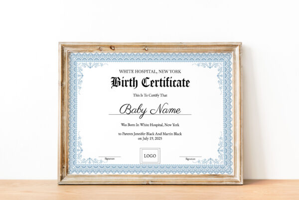 newborn certificate template