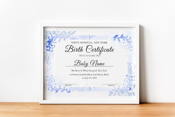 printable birth certificate