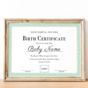 newborn certificate template