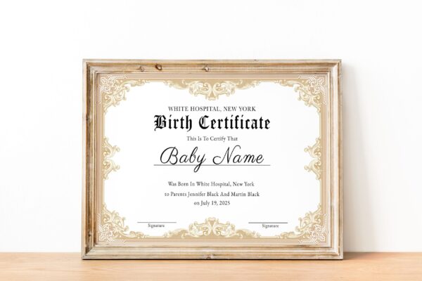 newborn certificate