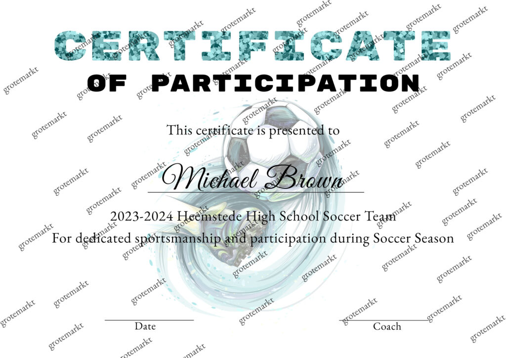Editable Soccer Certificate Template Printable Soccerball Certificate Editable Soccer Certificate Template Printable Soccerball Certificate
