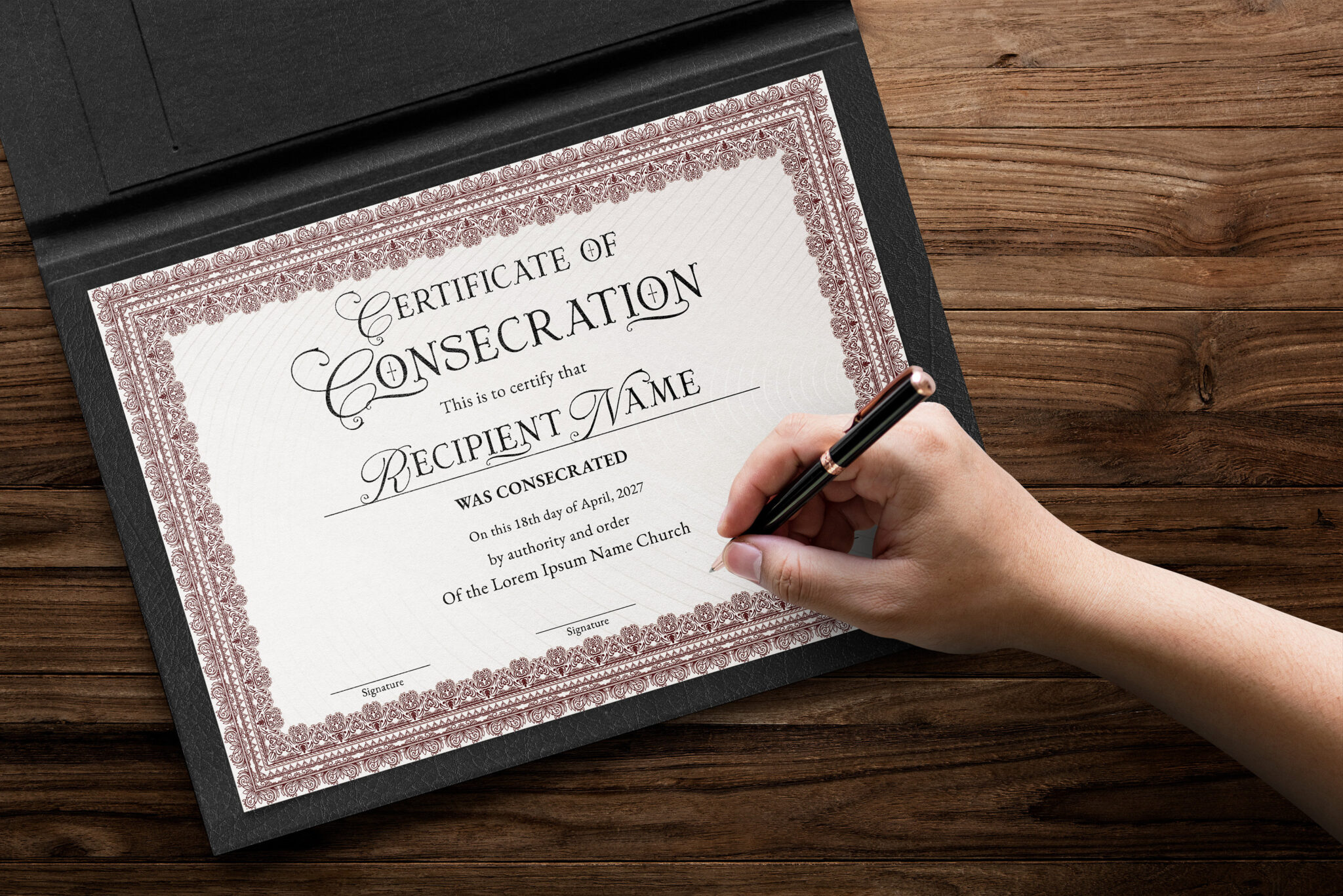 Editable Certificate of Consecration Template Printable Consecration Editable Certificate of Consecration Template Printable Consecration